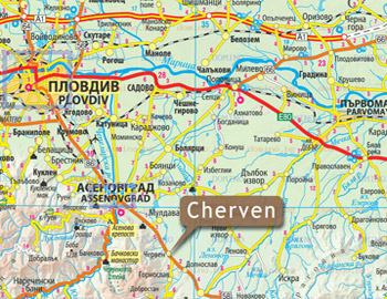 Map Plovdiv - Asenovgrad - Cherven
